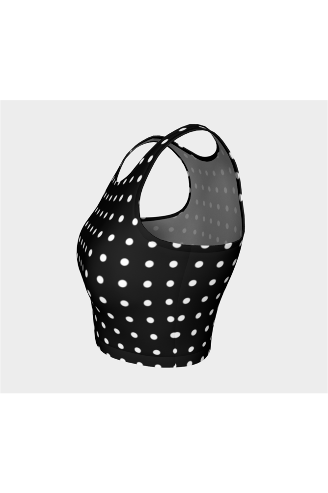 Black and White Polka Athletic Top - Objet D'Art