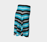 Striped Blue Flare Skirt - Objet D'Art