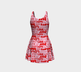 Love Print Flare Dress - Objet D'Art