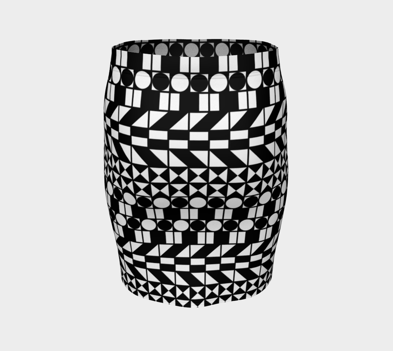 Geo Fun Fitted Skirt - Objet D'Art
