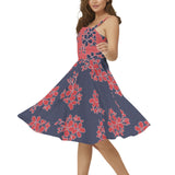 Sleeveless Square Neck Flare Hem Midi Dress - Objet D'Art