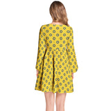 Lantern Sleeve Deep V-Neck Short Dress - Objet D'Art
