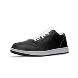 Black Unisex Low Top Leather Sneakers - Objet D'Art