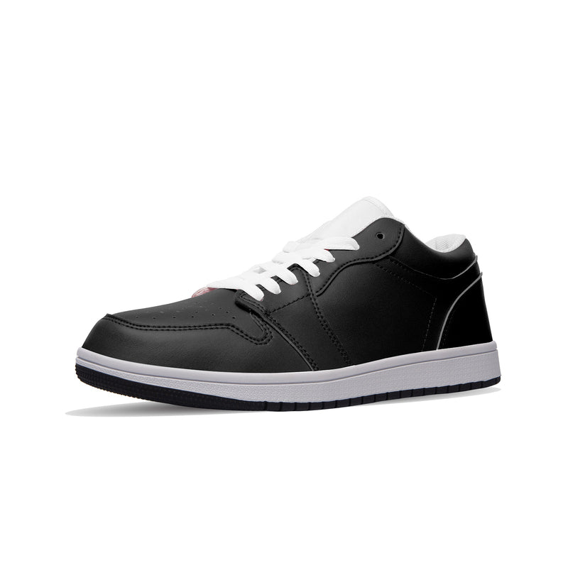 Black Unisex Low Top Leather Sneakers - Objet D'Art