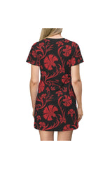 Crimson Creation T-Shirt Dress - Objet D'Art