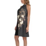 Tie Back Halter Neck Flared Dress - Objet D'Art