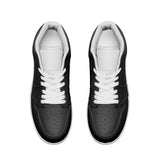 Black Unisex Low Top Leather Sneakers - Objet D'Art