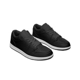 Black Unisex Low Top Leather Sneakers - Objet D'Art