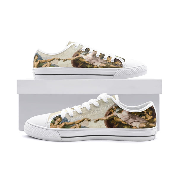 The Creation of Adam Unisex Low Top Canvas Shoes - Objet D'Art