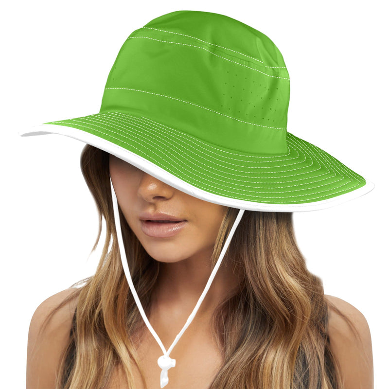 froggy green print Wide Brim Bucket Hat - Objet D'Art