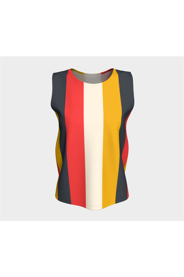 Earth-tone Stripes tank top - Objet D'Art Online Retail Store