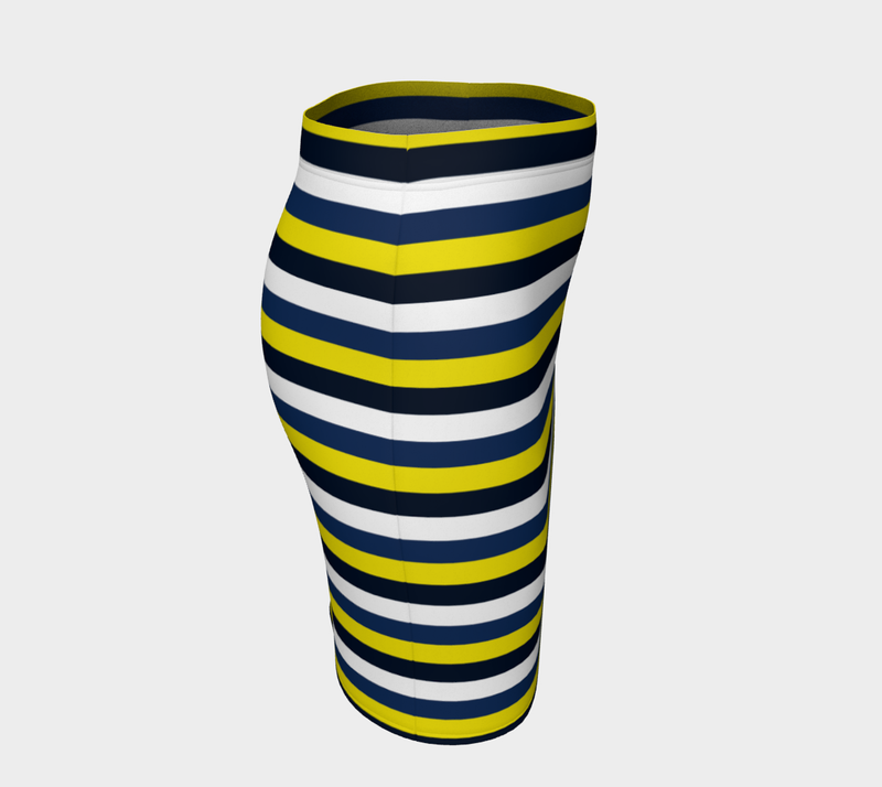 Striped Fitted Skirt - Objet D'Art