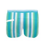 biscayne atoll white pattern print Men's Swim Trunks with Zipper Pocket (Model L71)