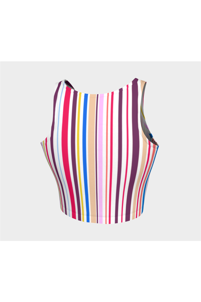 Multicolored Striped Athletic Top - Objet D'Art