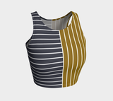 Antique Bronze & Gunmetal Athletic Crop top - Objet D'Art