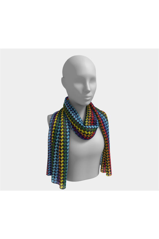 Pixelated Rainbow Long Scarf - Objet D'Art