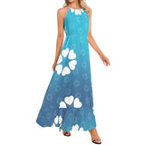 Ruffle Hem Halter Neck Maxi Dress - Objet D'Art