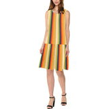 Groovy Autumn Sleeveless Splicing Shift Dress(Model D17) - Objet D'Art