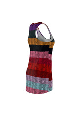 Multicolored Snakeskin Print Women's Racerback Dress - Objet D'Art