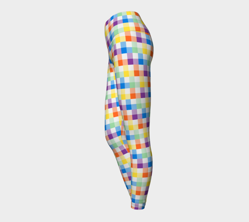 Confetti Pixels Yoga Leggings - Objet D'Art