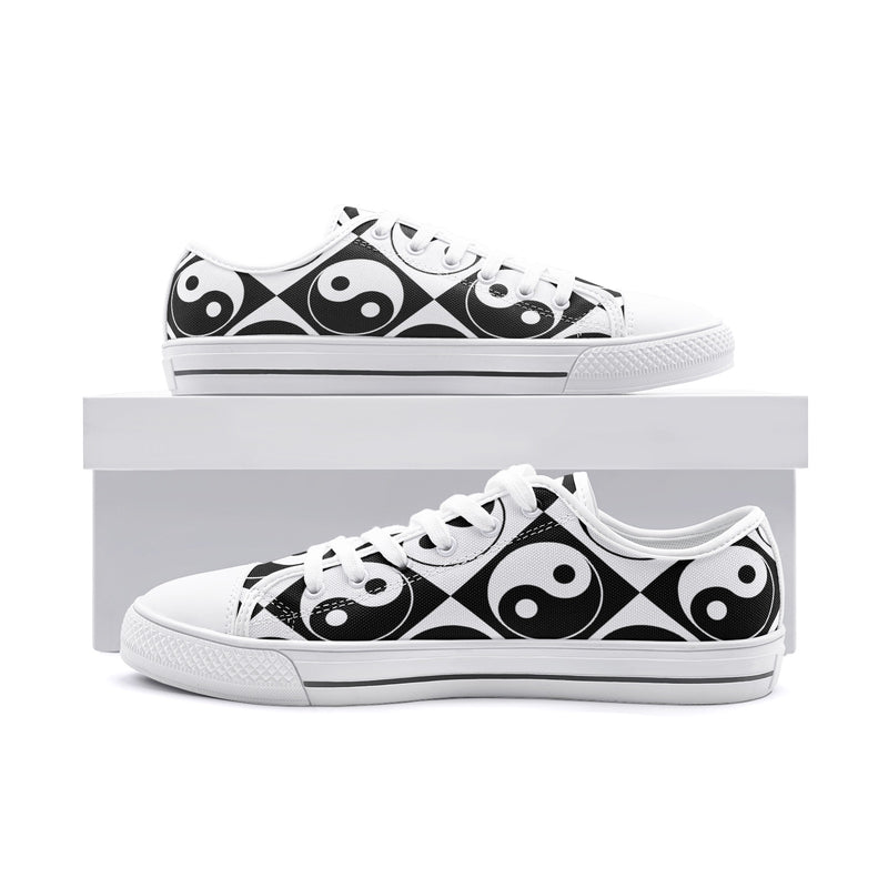 Yin and Yang Unisex Low Top Canvas Shoes - Objet D'Art