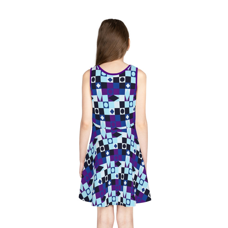 M Kemp Girls' Sleeveless Sundress (AOP) - Objet D'Art