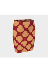 Autumn Leaves Fitted Skirt - Objet D'Art