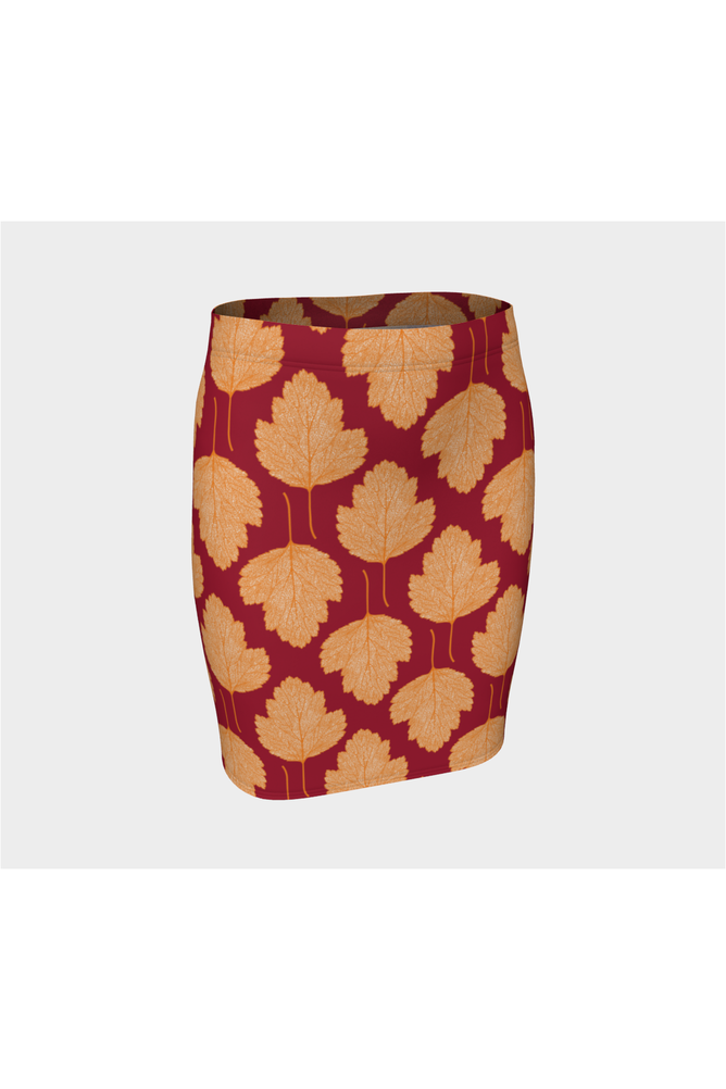 Autumn Leaves Fitted Skirt - Objet D'Art