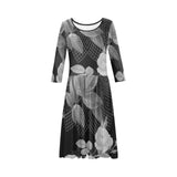Floral Web Tethys Half-Sleeve Skater Dress - Objet D'Art