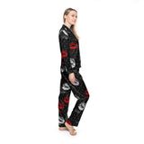 Polyglot Kisses Women's Satin Pajamas - Objet D'Art