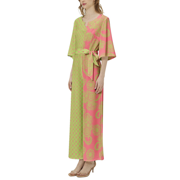 Dolman Sleeve Belted Wide Leg Jumpsuit - Objet D'Art
