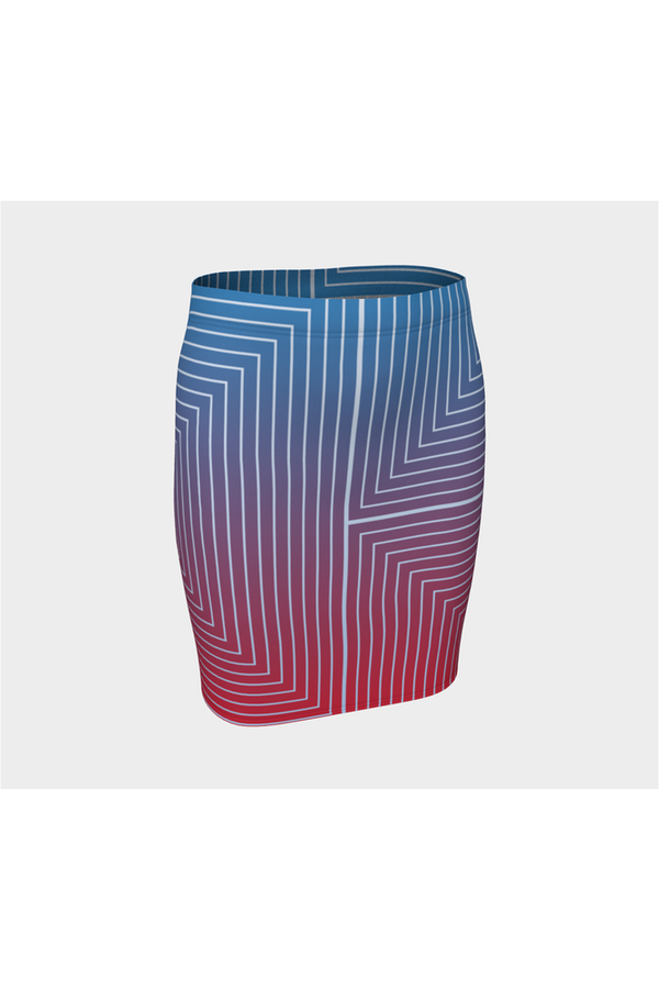 Anaglyphic Matrix Fitted Skirt - Objet D'Art