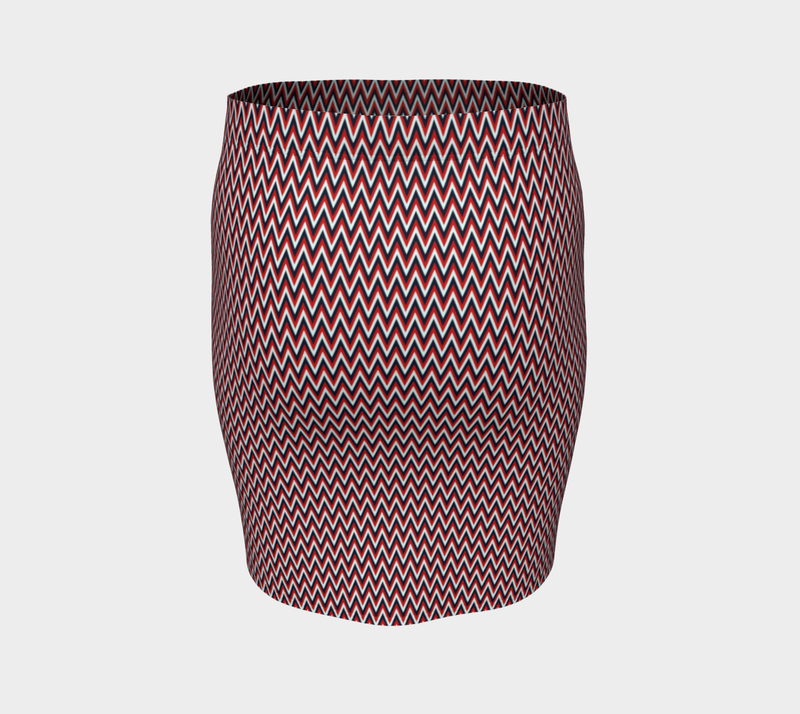 Herringbone Americana Fitted Skirt - Objet D'Art