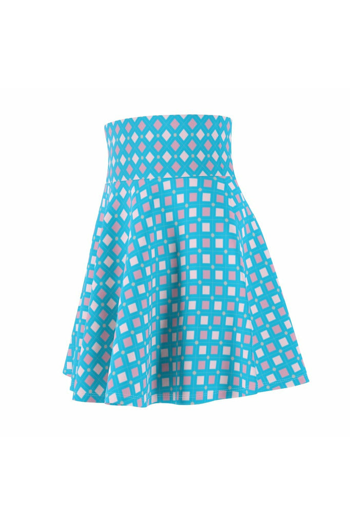Harlequin Blue Women's Skater Skirt - Objet D'Art