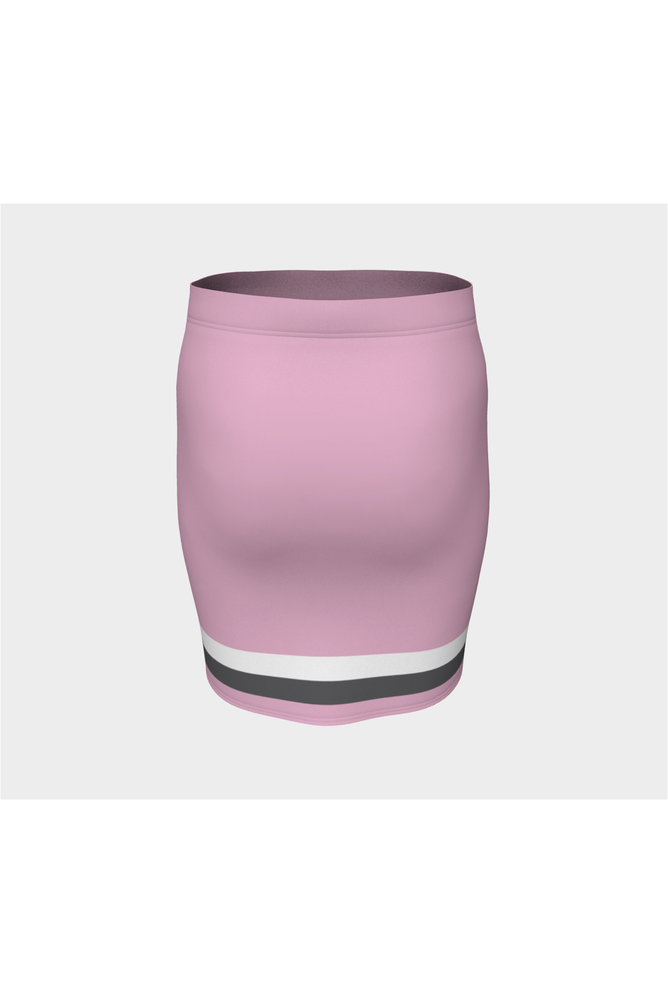 Pink Striped Fitted Skirt - Objet D'Art