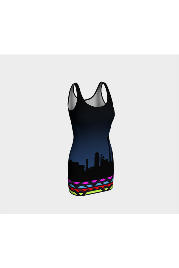 San Antonio at Night Bodycon Dress - Objet D'Art