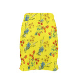 yelllow wildflowr africa Women's Golf Skirt with Pockets (Model D64) - Objet D'Art
