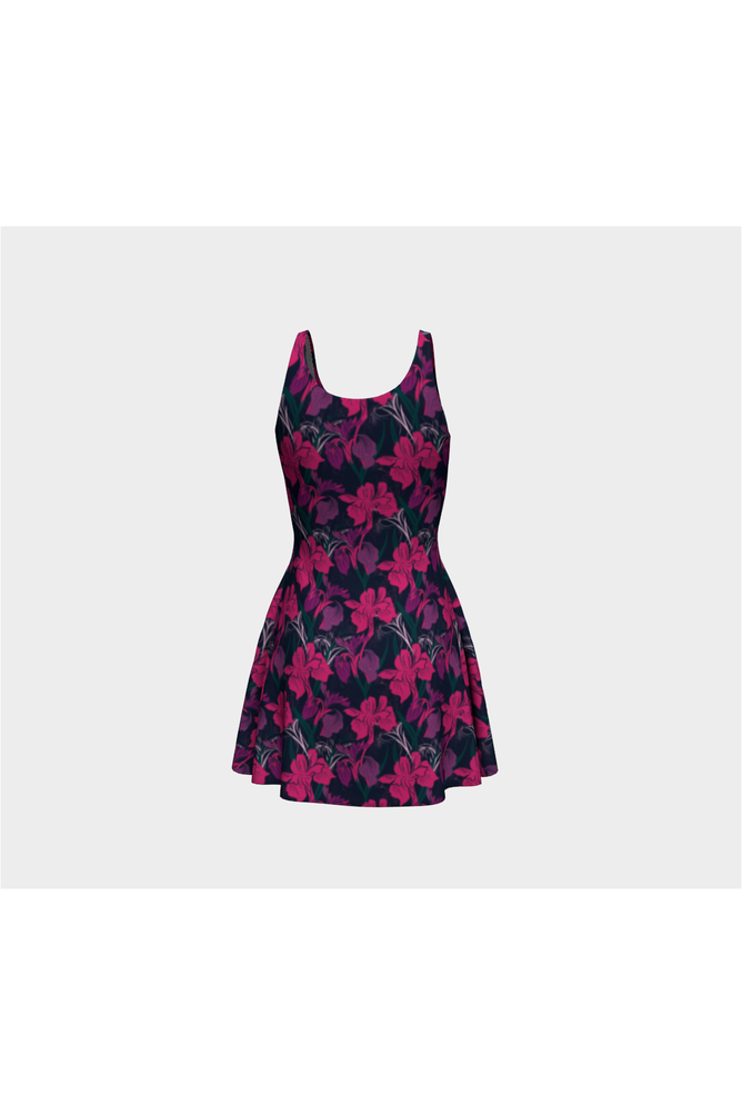 Orchid Blossoms Flare Dress - Objet D'Art