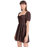 Puff Sleeve Sweetheart Neck Short Dress - Objet D'Art