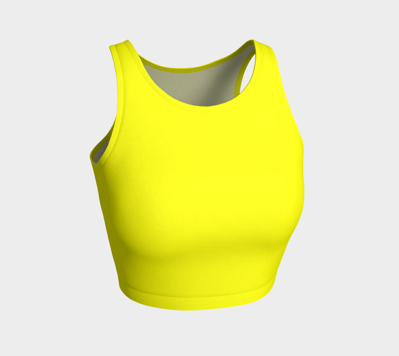 Bright Yellow Athletic Crop Top - Objet D'Art