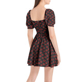 Puff Sleeve Sweetheart Neck Short Dress - Objet D'Art