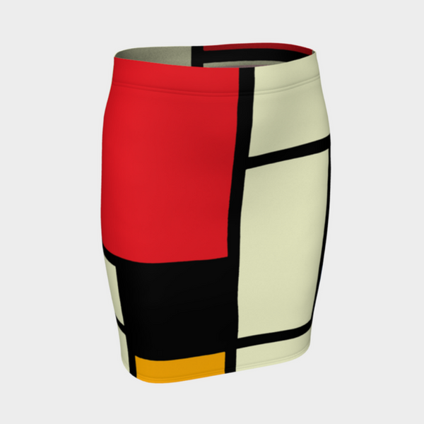 Mondrian Fitted Skirt - Objet D'Art