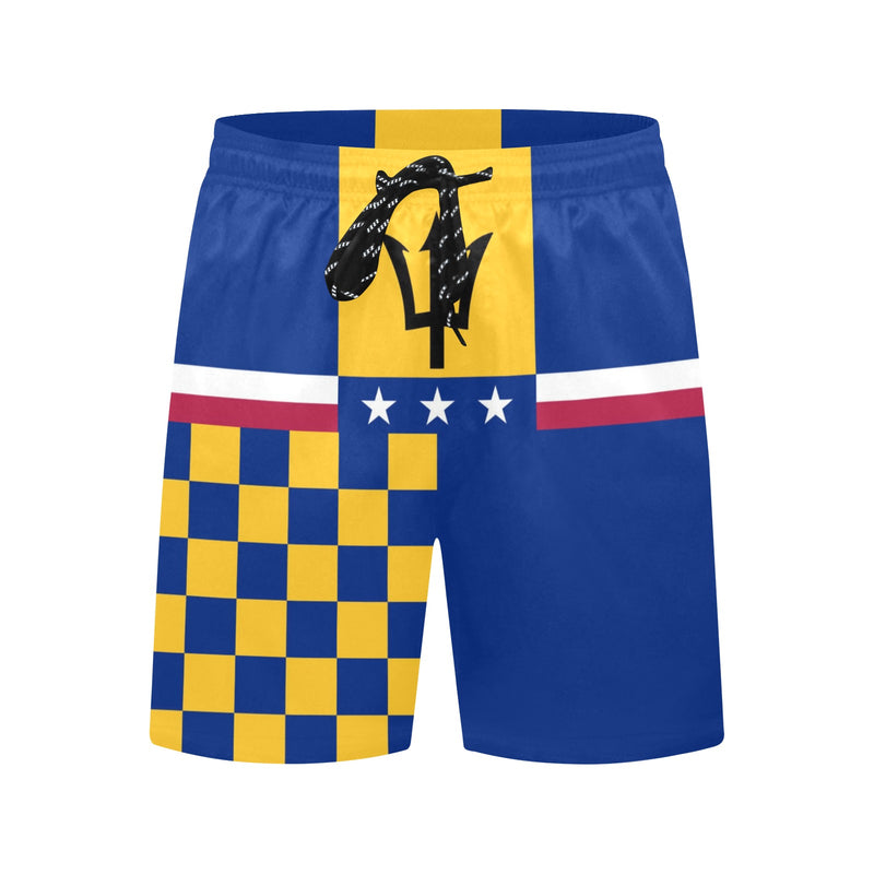 Barbados USA Men's Mid-Length Beach Short - Objet D'Art