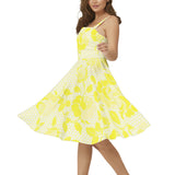 Sleeveless Square Neck Flare Hem Midi Dress - Objet D'Art