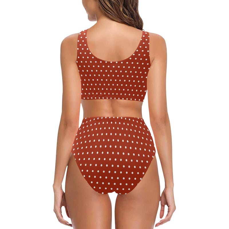 Micro Polkadot Chest Bowknot Bikini Swimsuit - Objet D'Art