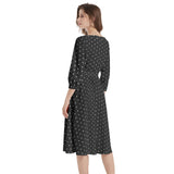 Boat Neck Belted Flared Dress - Objet D'Art