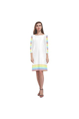 Rainbow Accent Rhea Loose Round Neck Dress - Objet D'Art