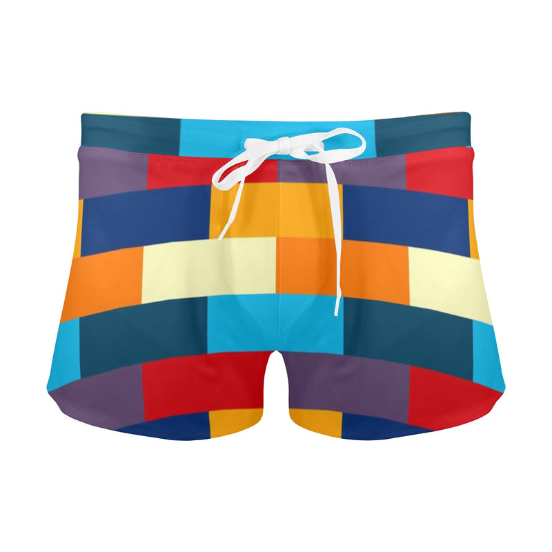 selfportraitshades Men's Swim Trunks with Zipper Pocket (Model L71) - Objet D'Art