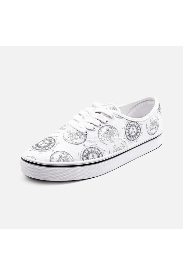 Crescent Moon & Sun Unisex Canvas Sneakers - Objet D'Art