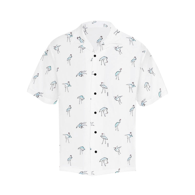 crane 4 hokusai print 2 Hawaiian Shirt (Model T58) - Objet D'Art